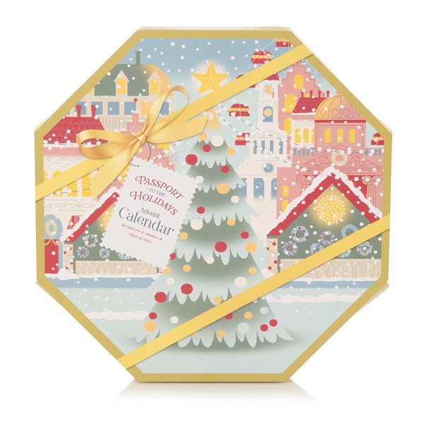 Yankee Candle - Advent Calendar Advent Wreath 2024 Christmas | 24 Tea Lights | 1 Tea Light Holder | Passport to the Holidays - DMTIFY