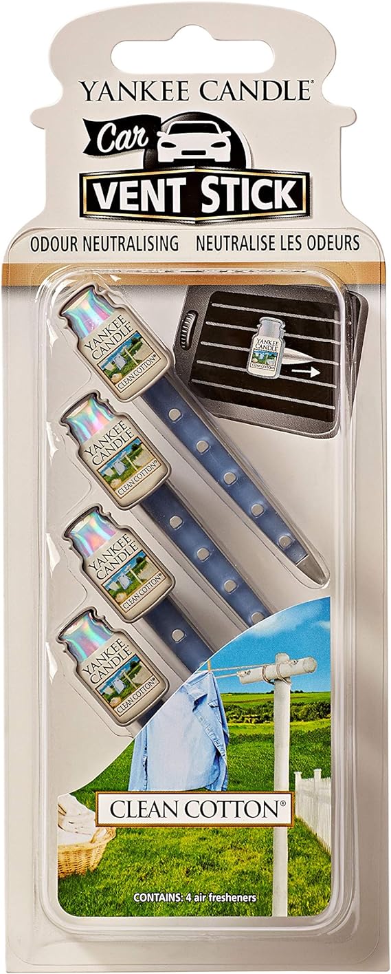 Yankee Candle Vent Sticks Car Air Fresheners, Attaches to Vehicle Air Vents, 4 Counts - DMTIFY Store