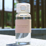 500ml Water Bottle with Straw Leak-proof Large Capacity Water Cup for School Portable Cute Plastic Drinking Bottle for Drinking